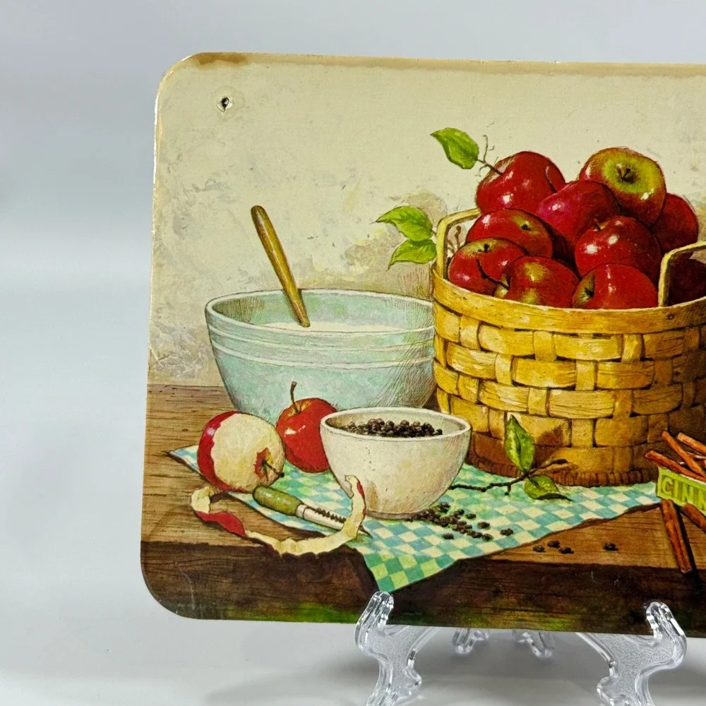 VTG Apple Harvest Cork Placemat Hot Pad‎ Small Multicolor Country Cottagecore